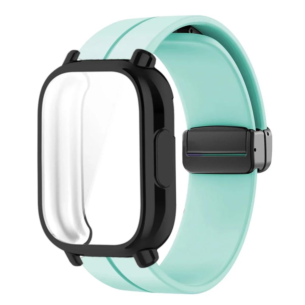 Magnetisches Silikonarmband + Hülle für Xiaomi Redmi Watch 5 Active Lite Smartwatch Armband und Hülle für Redmi Watch 5 Active Lite