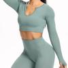 European & American Seamless Knitted Yoga Set: Peach Butt Sports Shorts & Short Sleeve Bra Vest for Summer Fitness