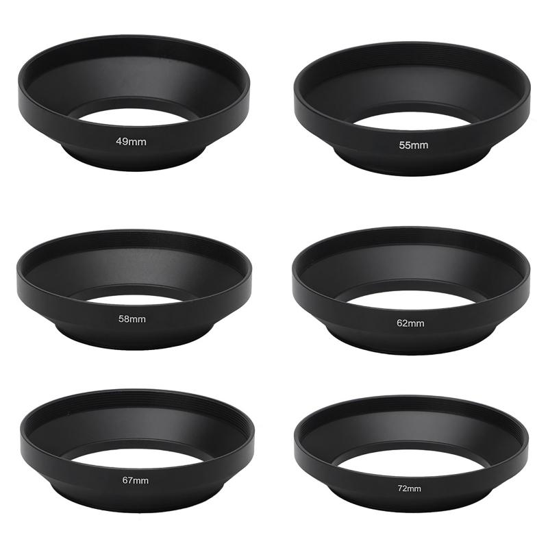 39 40,5 43 46 49 52 55 58 62 72 mm Kamera Metall-Gegenlichtblende Weitwinkel-Gegenlichtblende mit Schraubmontage für Digitalkamera-Zubehör