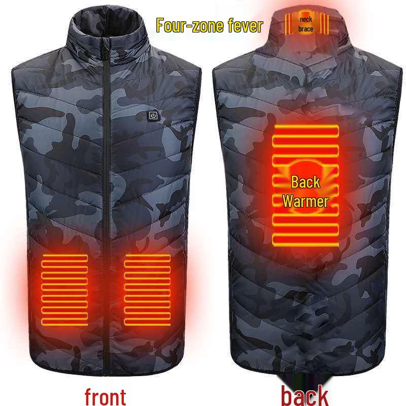 Smart Electric Heated Vest - Rechargeable, Constant Temperature Heating Apparel