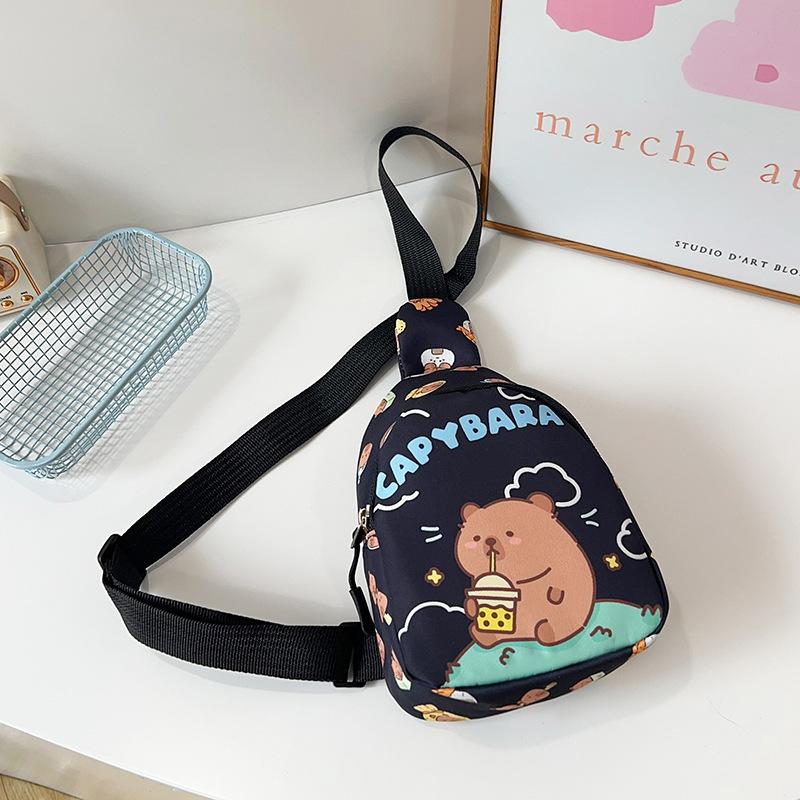 2025 New Children's Bag Cartoon Cute Baby Breast Bag Printed Mini Child Messenger Bag