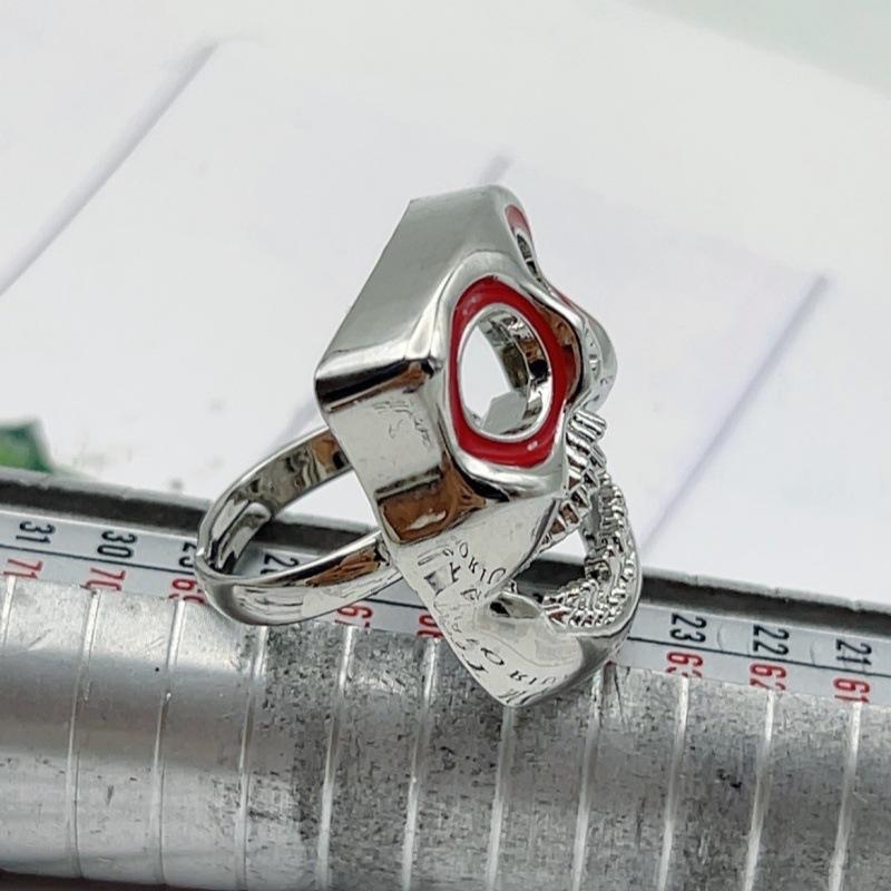 

Stainless Steel Skull Ring Women Men Gothic Purple Copper Tone Statement Zircon for Streetwear Punk Party Occasions Personality one size fits all