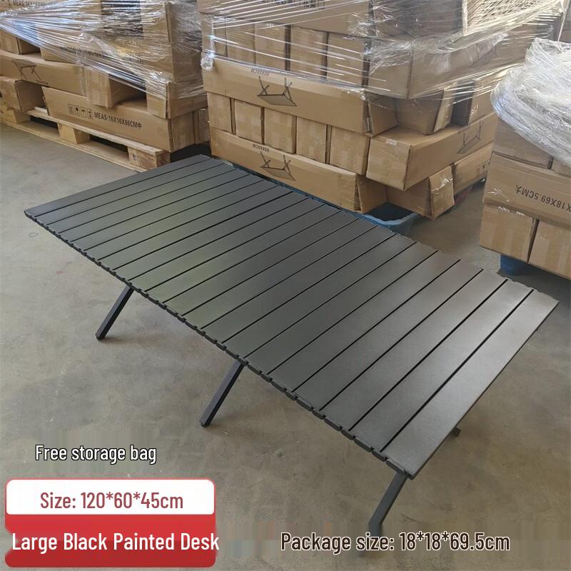 UOSUUOSU Foldable Carbon Steel Camping Roll-Up Table