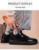 Herbst Übergröße Herren Lackleder FreizeitsportSchuhe mit dicken Sohlen