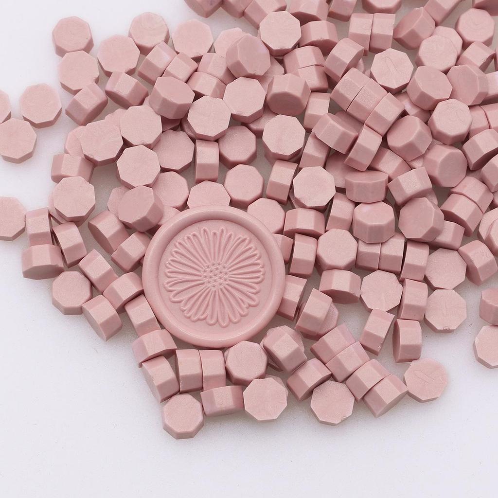148 Pearlescent Octagonal Sealing Wax Beads - Mixable Colors, 500g Package