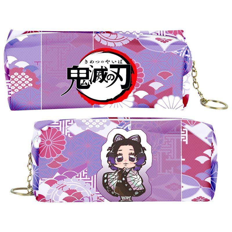 Slayer Demon Cartoon Animation Peripheral Pencil Case Stationery Box Pencil Coin Purse PU Zipper Nezuko Mitsuri Butterfly Ninja