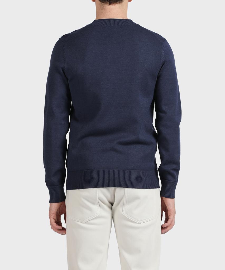 PANICALE Navy Slim Fit Viscose Blend Knit