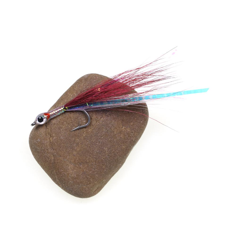 4pcs Surf Candy Sand Eel Streamer Flies,Realistic 3D Eyes Freshwater Saltwater Fly Fishing Lures for Sea Trout Pike Bass Anglers