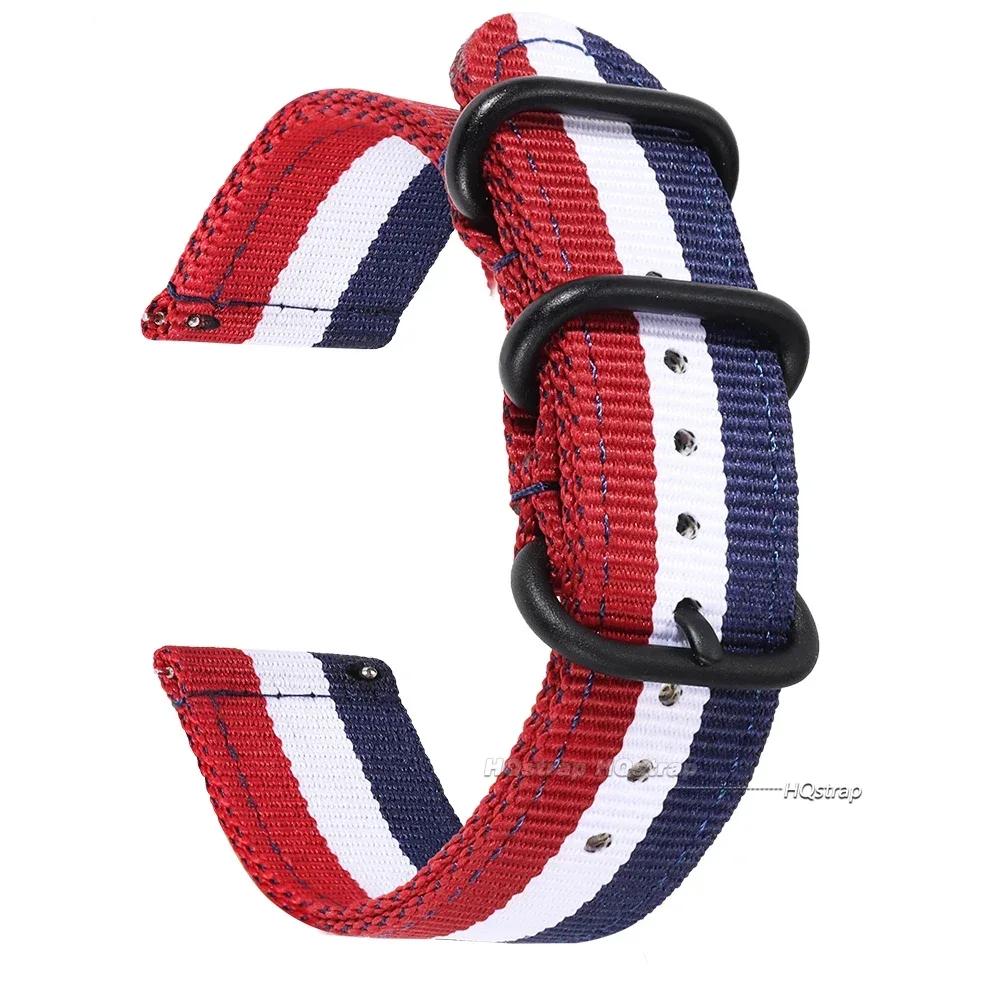 

18 22 20 24mm Nylon Watchband for Samsung Galaxy 5 4 Watch Bracelet for Amazfit for Huawei Woven Sport Band for Seiko Strap 18mm