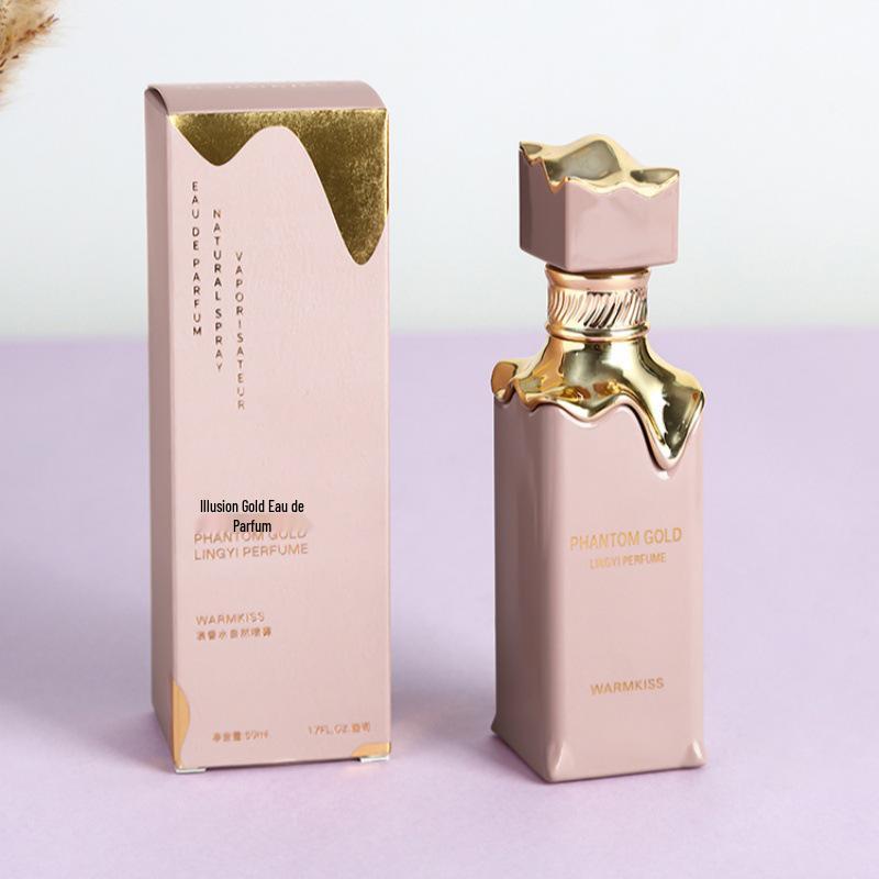 WARMKISS Elegant Gold Spirit Phantom Perfume: Long-Lasting, Fresh, and Lively Middle Eastern Fragrance.