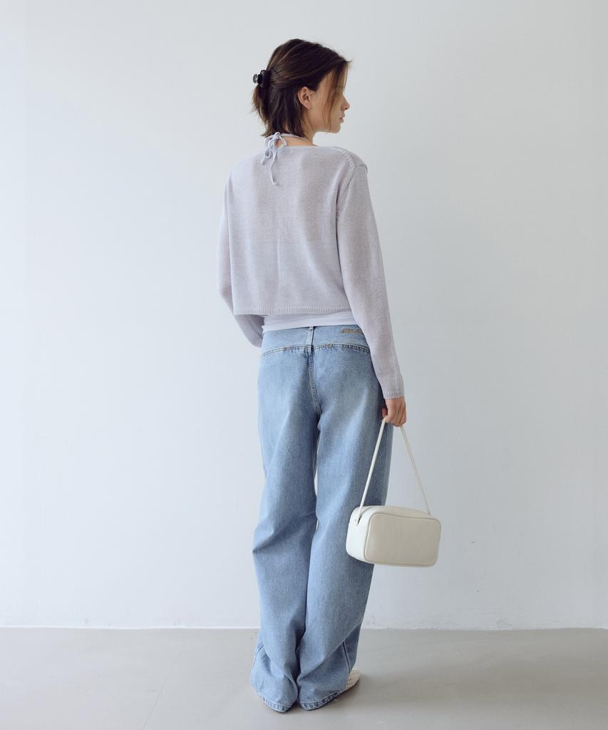 Yulago Curved Washing Denim Pants
