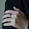 Retro Reverse Scale Ring for Men, Chinese Style and Trendy Scales, Fashionable Dragon Scale Open Finger