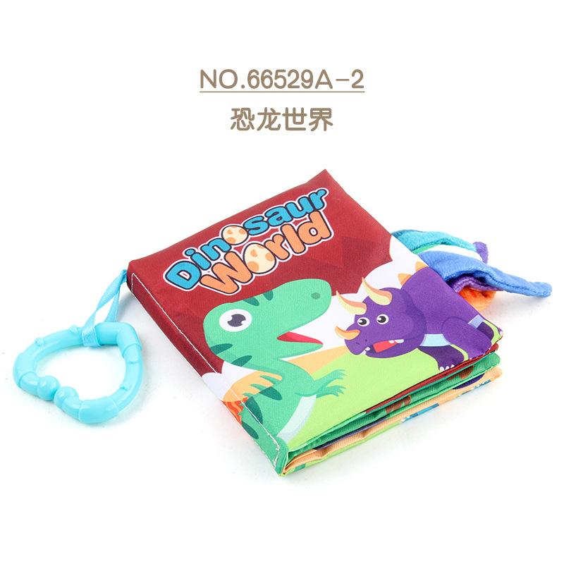 Infant Early Education Cognitive Cloth Book Toy Sound Paper Can Not Be Torn Three-Dimensional English Palm Book With Hanging Ring Tail Cloth Book