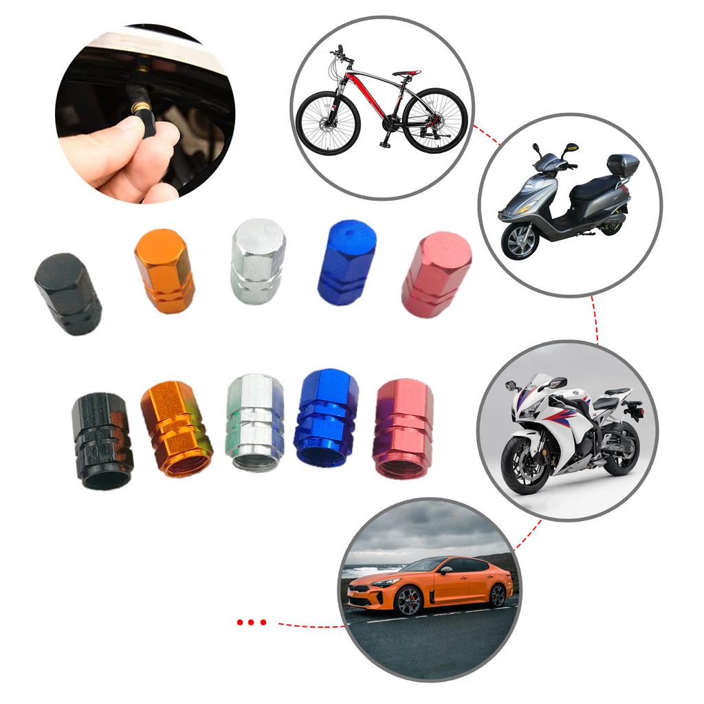 8 Stück Reifenventilkappen Universal Edelstahl Auto Reifen Staubdicht Reifenkappenabdeckung für Auto LKW SUV Motorräder