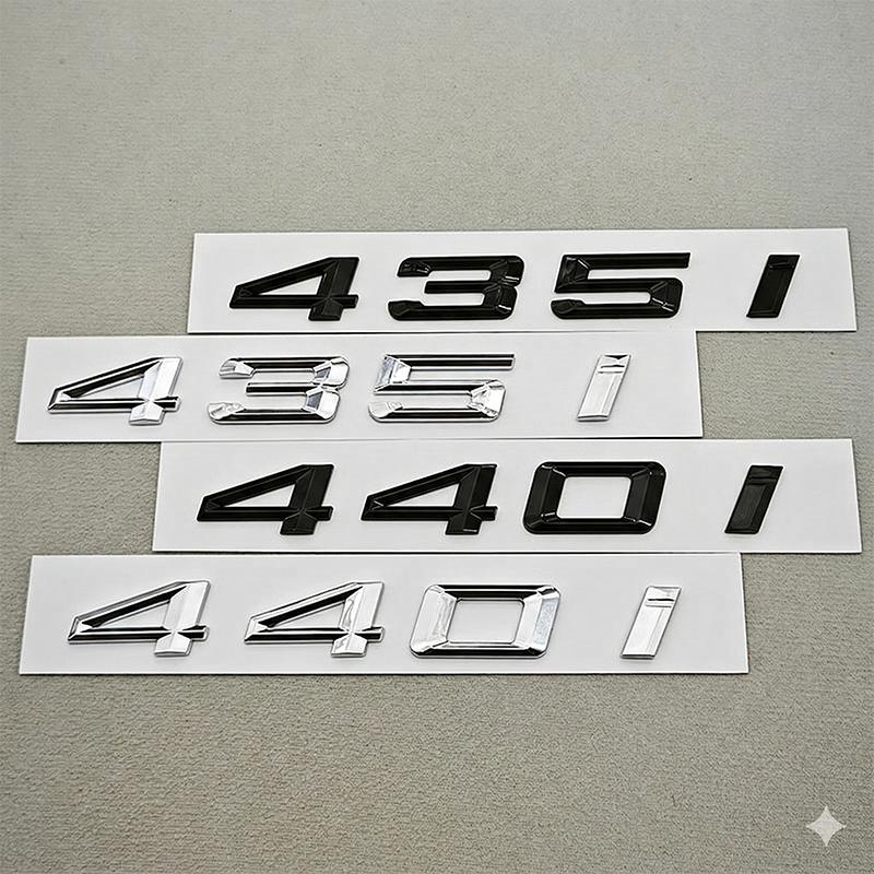 Gloss Black Chrome 435i 440i Rear Trunk Emblem Letter Badge Sticker For BMW 4 Series F32 F33 F36 Car Styling Accessories