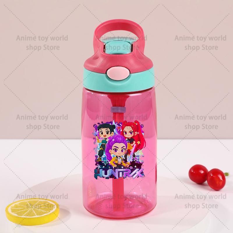 Kpop Demon Hunter Sports Water Bottle Leak Proof Colorful Cup Drinking for Outdoor Women Men Travel Portable Gym Fitness Jugs
