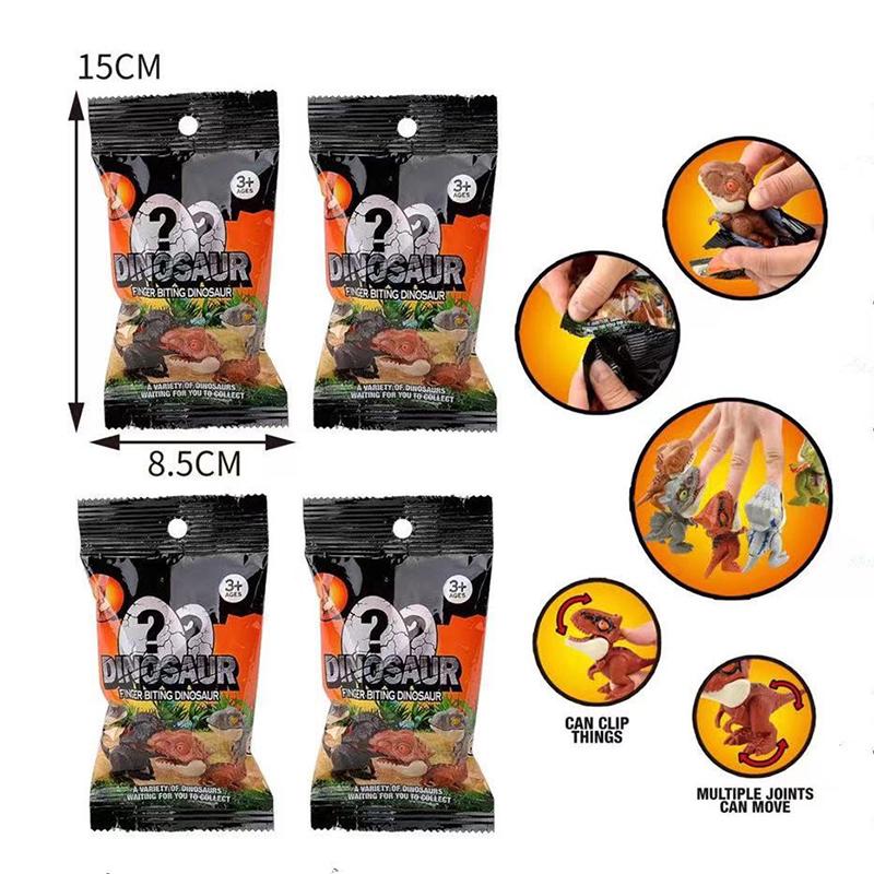 Jurassic Finger Dinosaurier Triceratops Tyrannosaurus Modell Spielzeug für Kinder Kreative Fingerbeißende Dinosaurier Interaktives Spielzeug Junge Geschenk