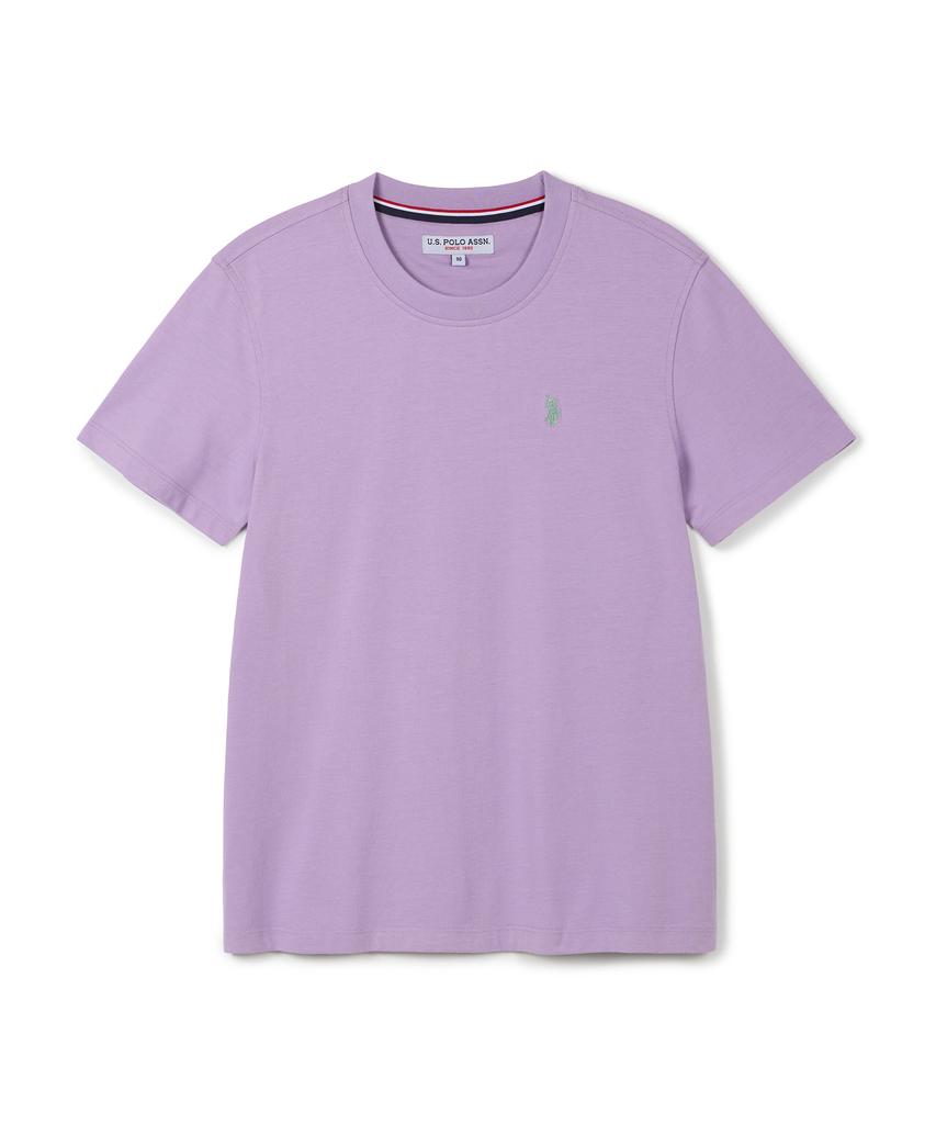 USPOLOASSN Cotton Short Sleeve Round Neck T-Shirt_Lavender