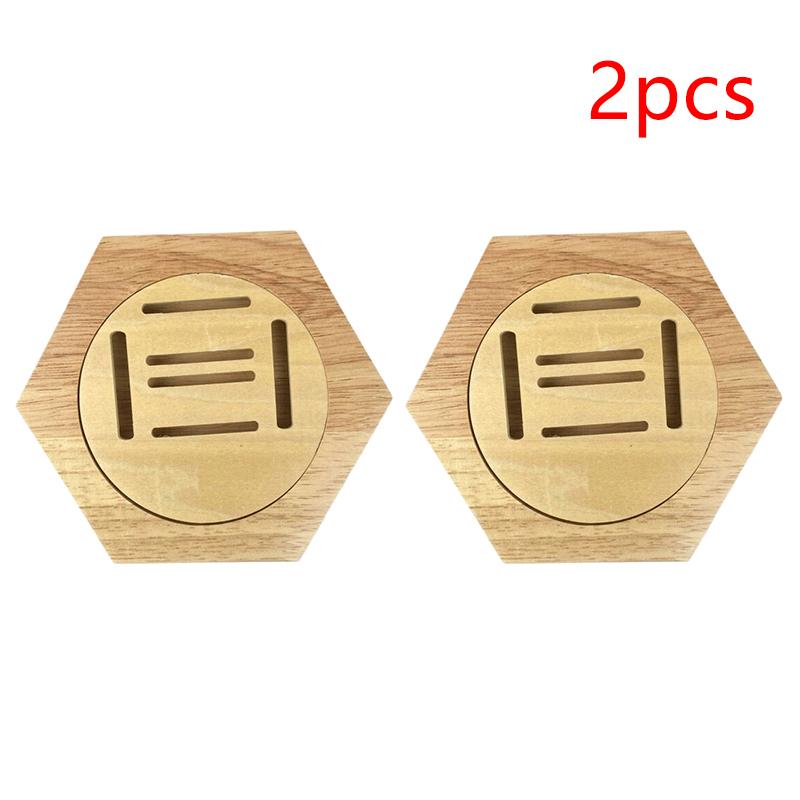 

Дерев яна підставка для медалей Шестигранна стільникова конструкція Скринька для зберігання спортивних нагород Креативний настінний декор Декор для дому 2pcs