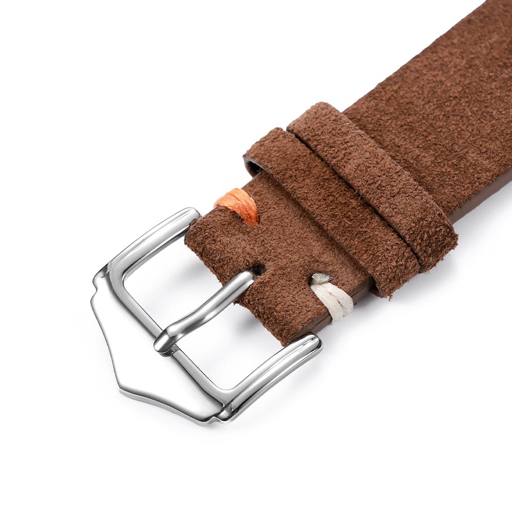 Calfskin Soft Suede Strap Watch Band 18mm 20mm 22mm Handmade Stitching Cowhide Strap for Omega for Seiko Smartwatch Wristband