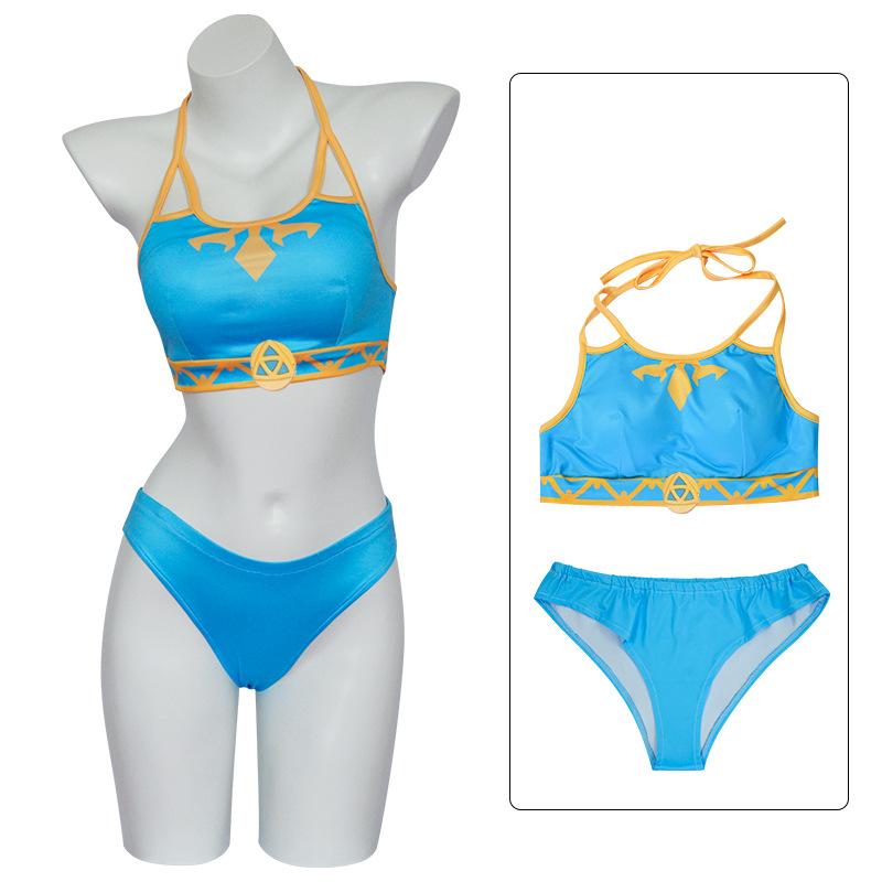 

Легенда о Зельде Принцесса Бикини Косплей Аниме Костюм Вечеринка Наряд Хэллоуин 2Pcs Set,M