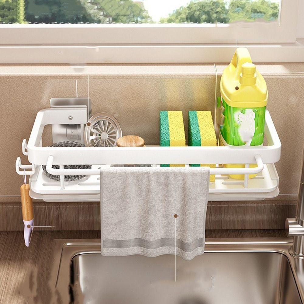 Aluminum Kitchen Storage Rack with Tray Storage Organizer  Household Organization
