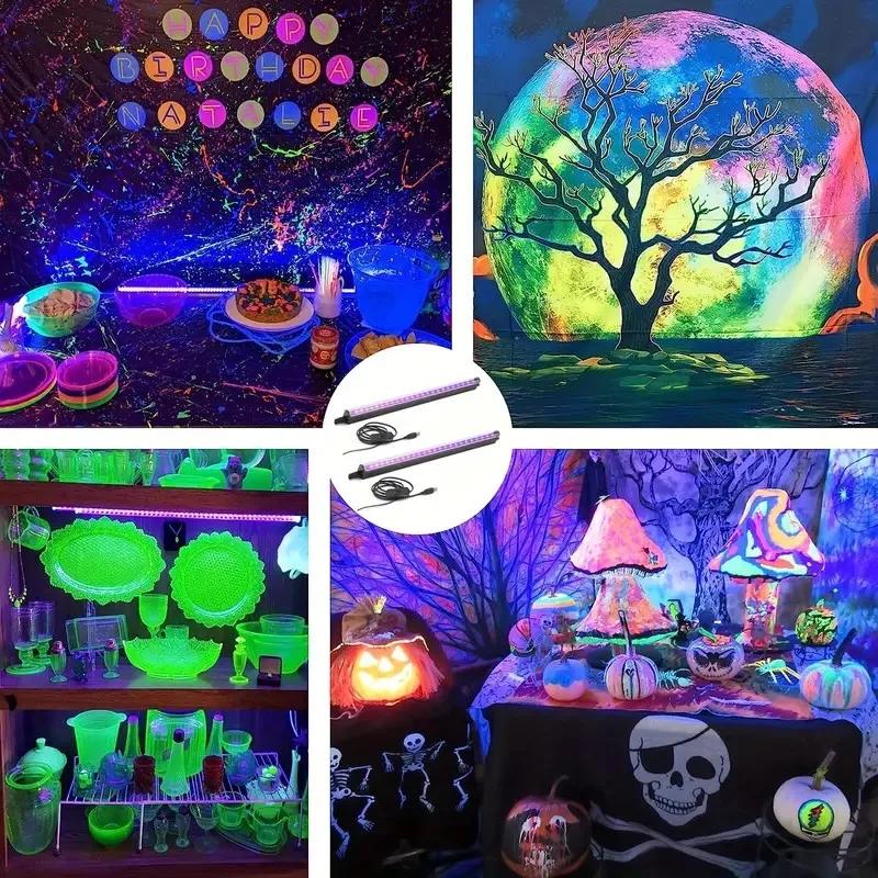 3/2/1 PCs 395 Nanometer Black Light LED UV Light T5 Tube 5V USB Plug Stage Black Light LED UV Nail Light Accessories Growth Light