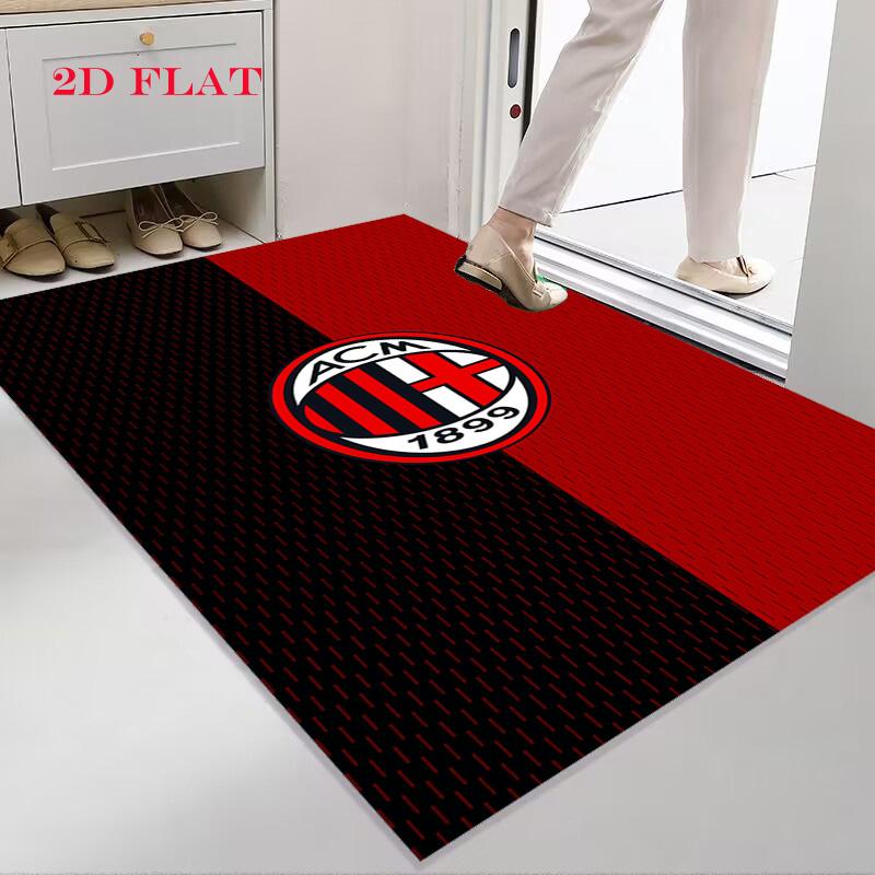 Tappeto Tappeto Logo Milan per Soggiorno Camera da Letto Casa Decorazione Divano, Tappetino Antiscivolo per Giochi Bambini