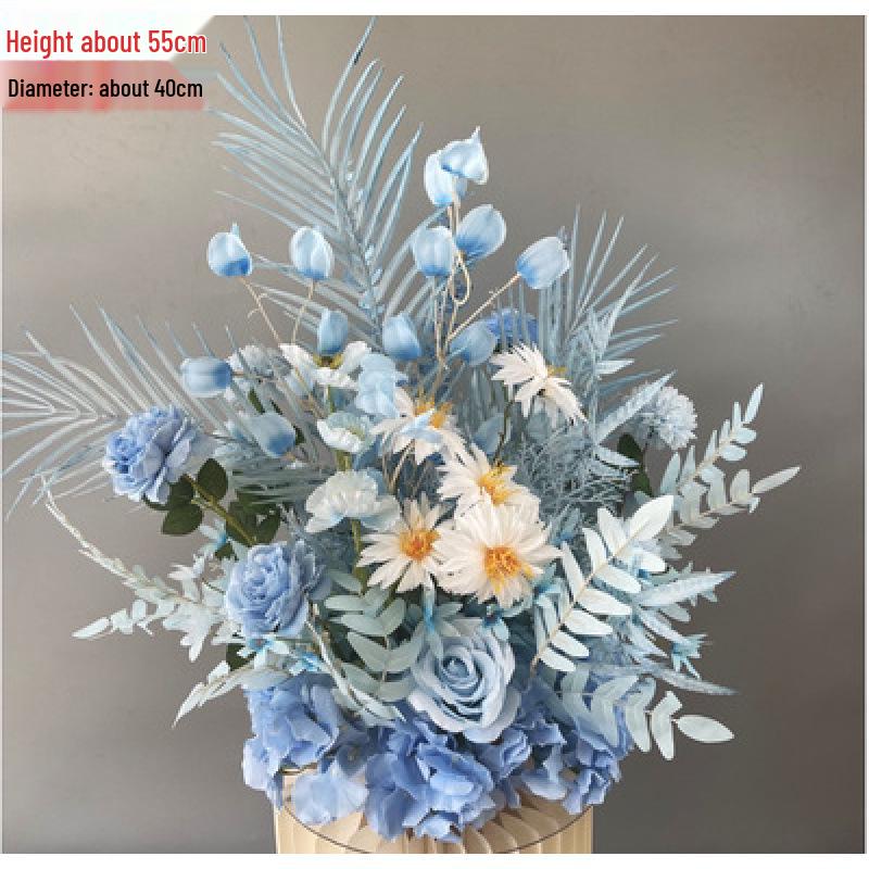 Geometric Square Frame Flower Stand for Weddings - Wrought Iron Artificial Flower Decor