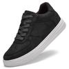 Autumn Plus Size Men's Height-Boosting Leather Sneakers (6CM) - Fashionable White Casual Shoes
