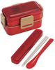 Skater Bento Cherry Soft Domed Two Made In Box, Red, 600ml, Antibacterial, Filling, Lid, Tiers, Women's, Japan, PFLW4AG-A