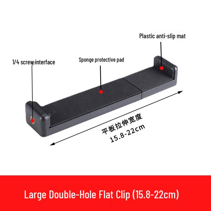 Multi-Angle Metal Base Tripod with Three Clip Heads for Mobile Phone Live Streaming