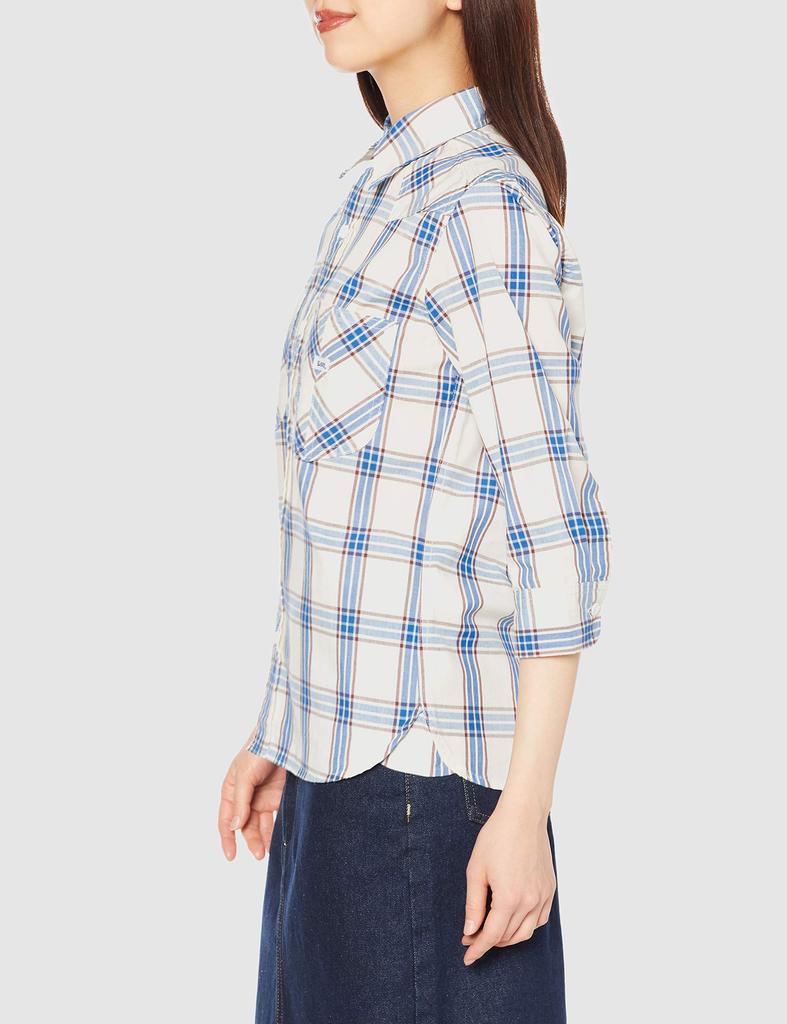 Lee Shirt LCS43007 Blue M Button-Down Women's