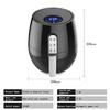 1400W 5.2L Health Fryer Cooker Smart Touch LCD Airfryer Pizza Oil Free Air Fryer Multi Function Smart Fryer for French Fries