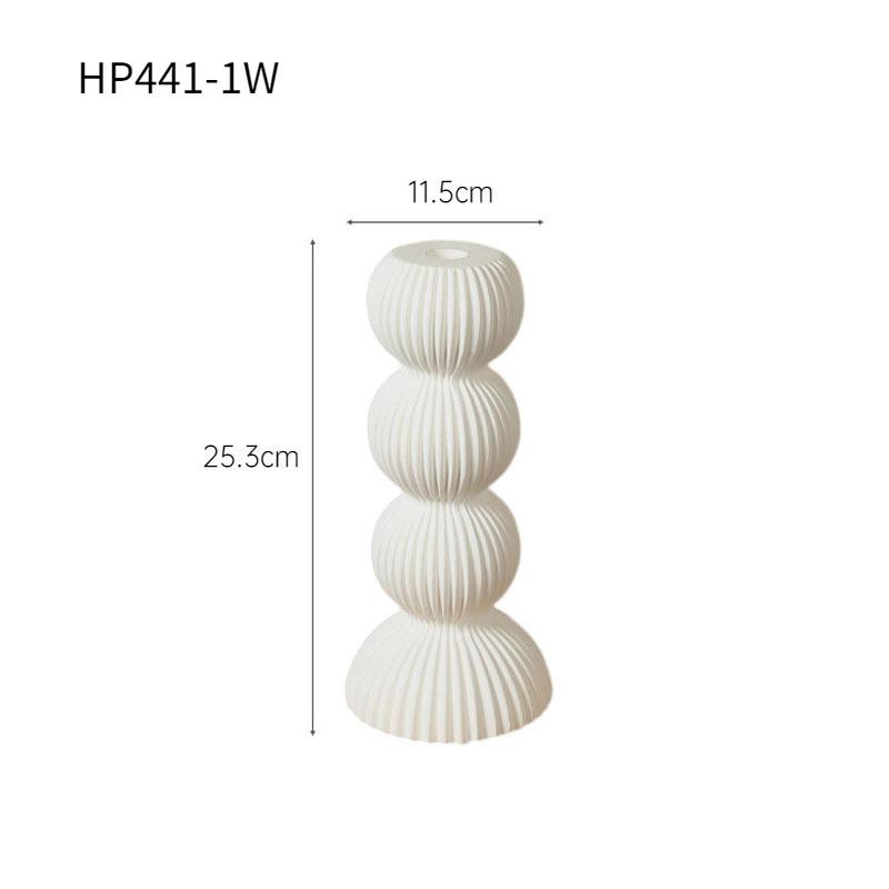 Enfeites Suporte de Vela Cerâmico Castiçal Esfera Geométrica Costura Listras Decoração de Mesa para Casa Suporte para Vela