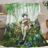 Genshin Impact Venti Printed Comfortable and Soft Sofa Living Room Bedroom Plush Blanket Suitable for Home Travel and Gifts