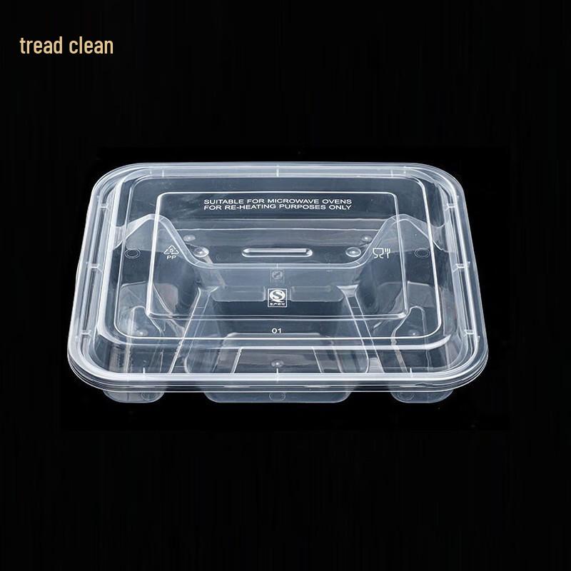 Disposable Food Grade Rectangular Plastic Takeaway Containers