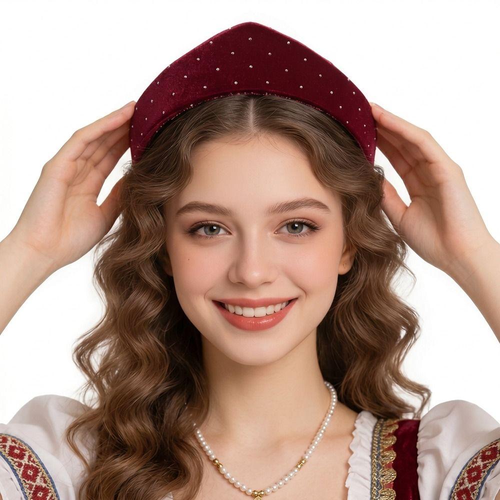 Elegant Sponge Hairband Triangle Vintage Hair Accessories Vintage Elastic Hair Hoop Wedding
