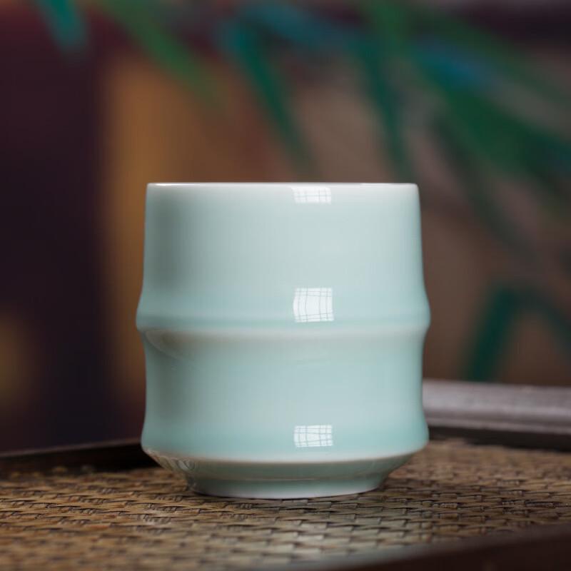 Longquan Celadon Bamboo Joint Ceramic Teacup