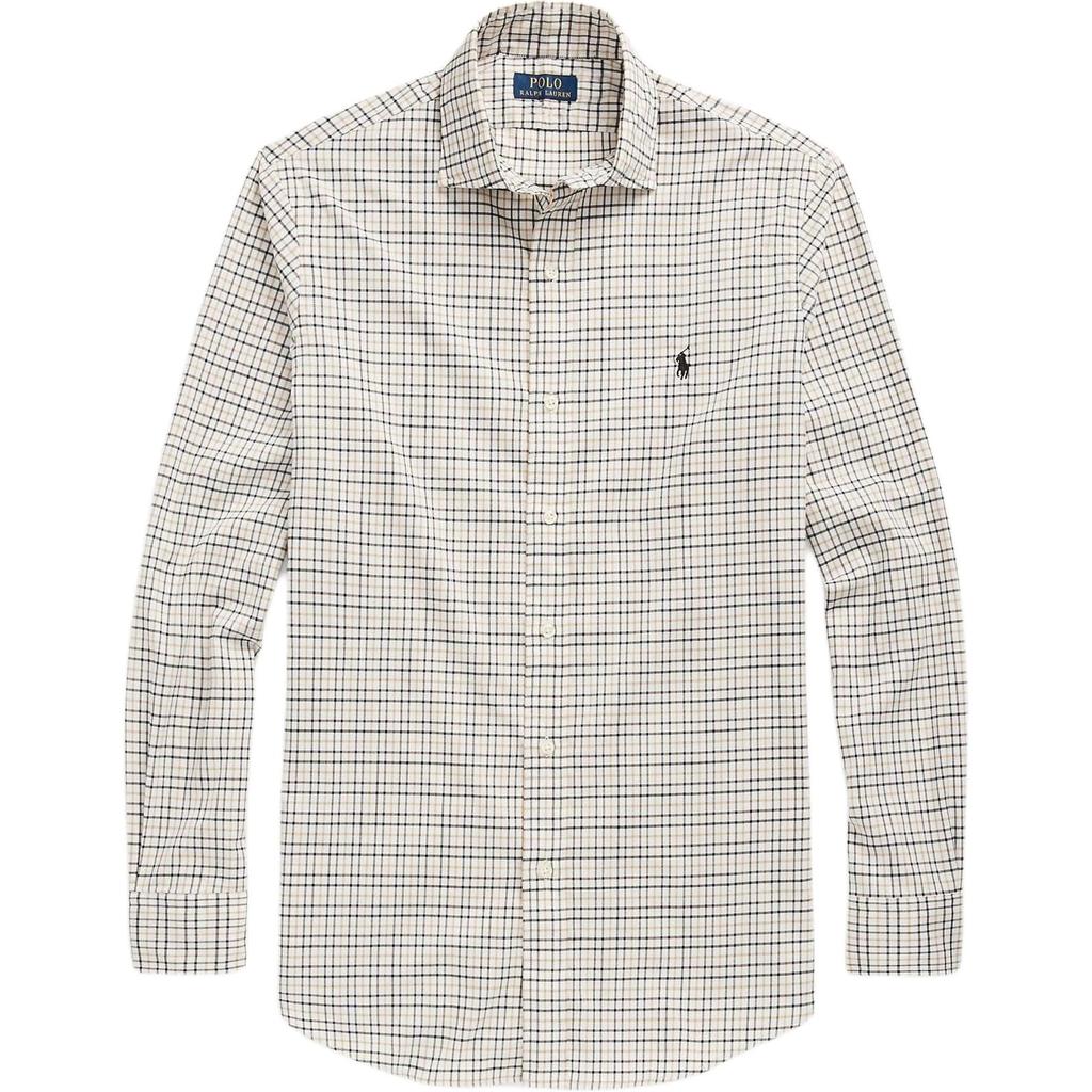 Polo Ralph Lauren Logo Embroidered Cotton Check Long Sleeve Shirt Men shirts 710849549-003