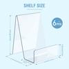 6 Pack Acrylic Book Stand, Clear Easel Stand for Display, Book Display Holder, Display Stand for Album, CD, Magazine, Artworks