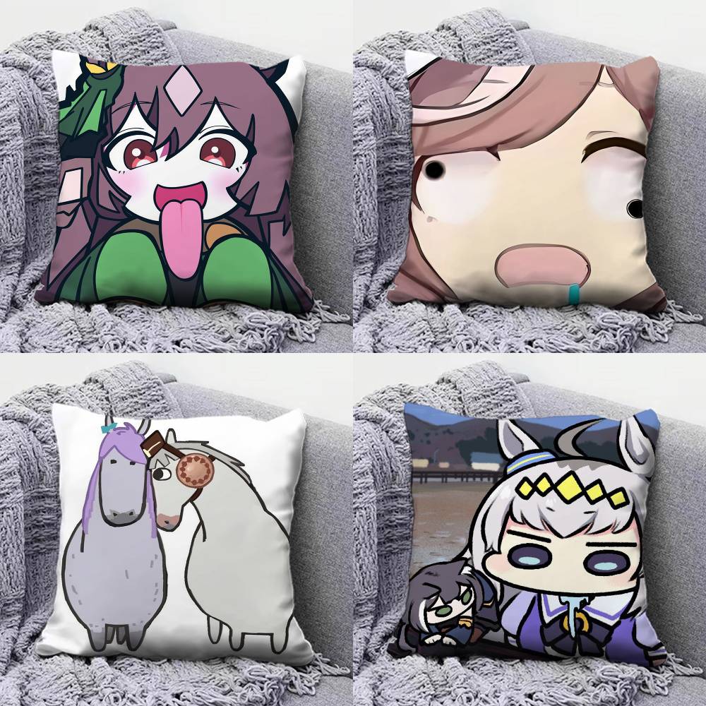 Umamusume Pretty Derby meme uma Home Sofa Cushion Covers and Aecorative Custom Pillow Covers