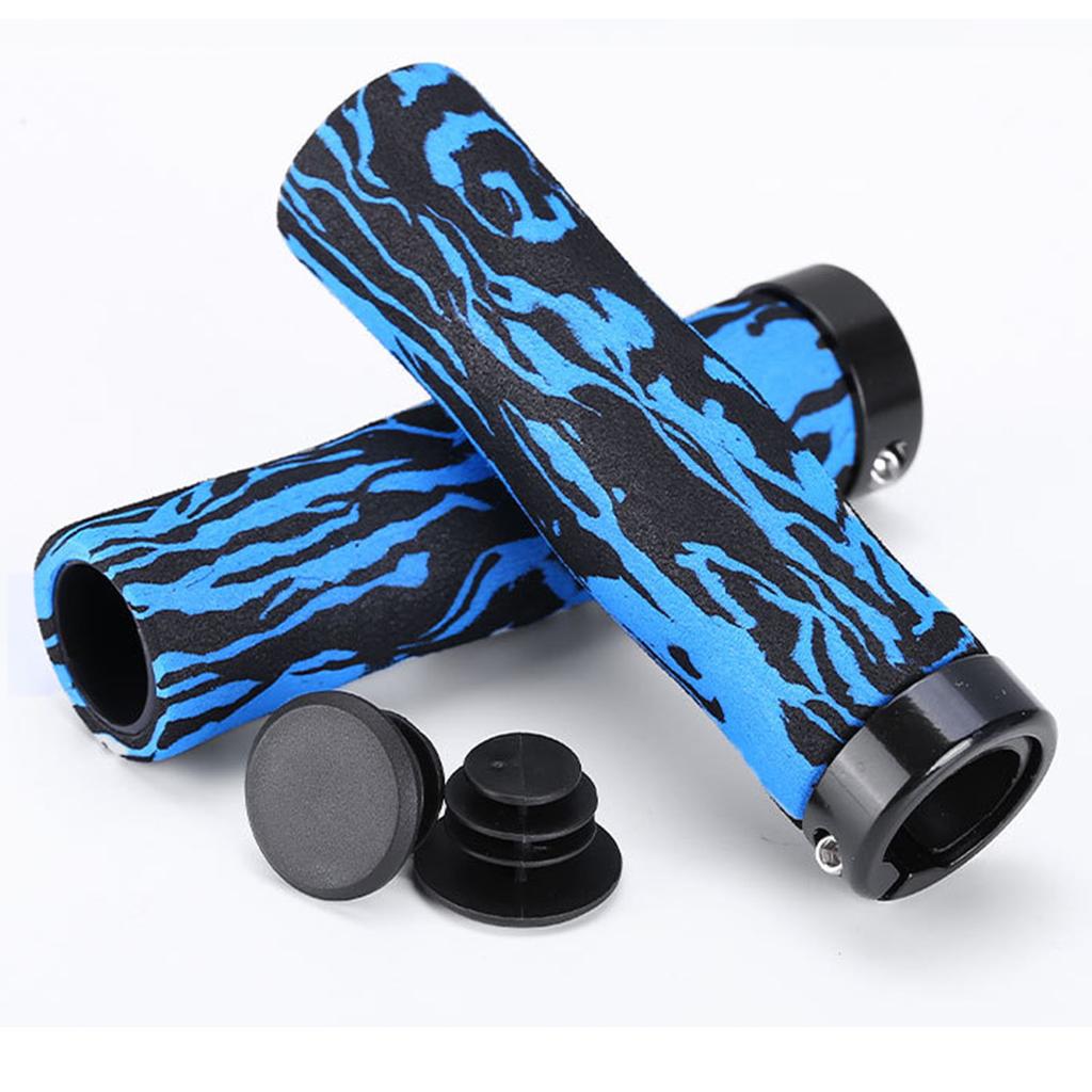 2Pcs Mountain Bike Handlebar Grips EVA Foldable Shock Absorption Anti Slip Bike Handle Bar Grips