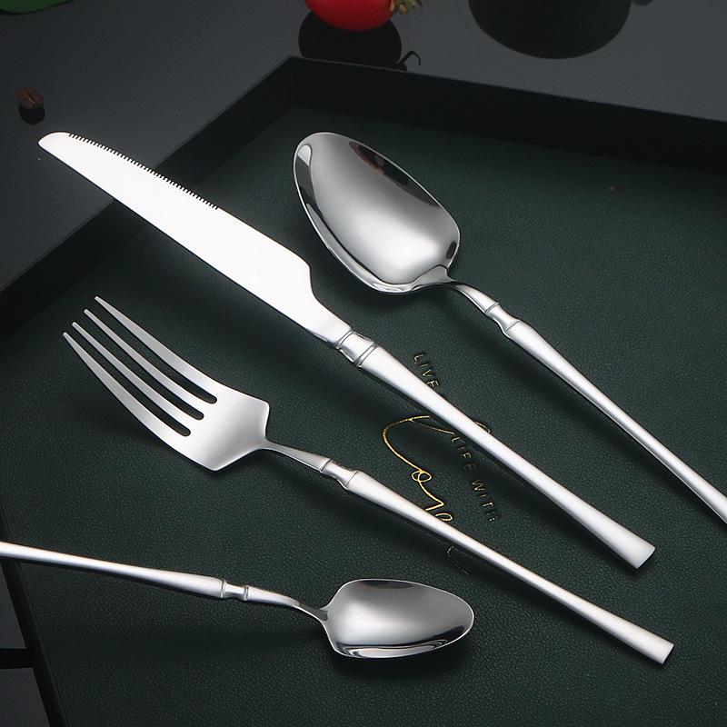New Small Waist Knife, Fork and Spoon Stainless Steel Household Long Handle Spoon Commercial High-grade Spoon High Quality