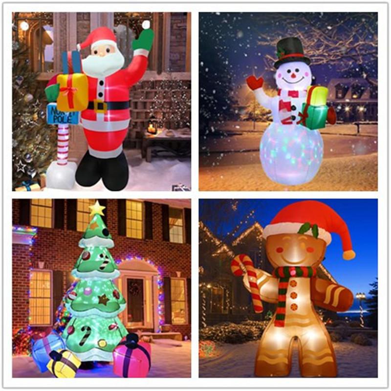 Christmas Inflatable Style Decoration Built-in LED Lights Inflatable Model Outdoor Ornament Xmas Party New Year Garden Decor