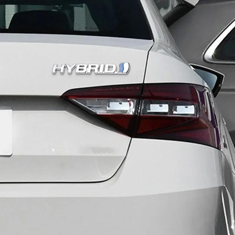 3D Metal Black Chrome HYBRID Synergy Drive Logo Emblem Car Fender Badge Trunk Decal For Camry Auto Sticker Accessories