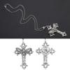 Skull Clavicle Chain Moth Skull Deaths for Head Pendant Necklace Silver Chain Women Girls Filigree Pendant Choker Chain