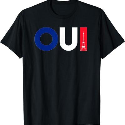 New Limited French Word Oui Meaning Yes Funny T Shirt