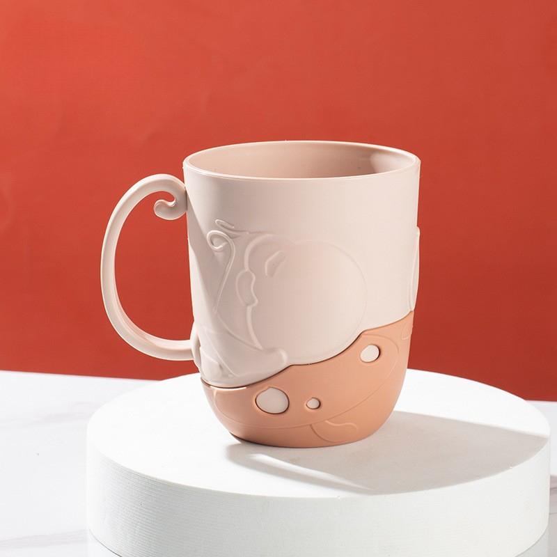 

Thickened Toiletry-washing Toothbrush Cup Cute Cartoon Children s Toothpick Cup Household Plastic Mouthwash Cup 401-500ml рожевий