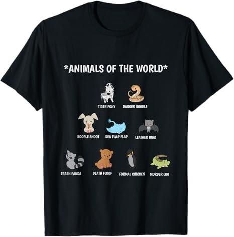 Animals Of The World Funny T-Shirt S